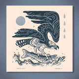 Fishing Osprey - 8x8 Nature Wilderness Art Print