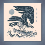 Fishing Osprey - 8x8 Nature Wilderness Art Print
