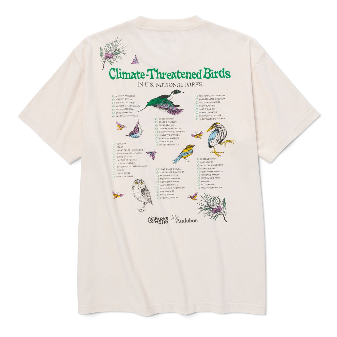 Parks Project X Audubon Bird Checklist Tee