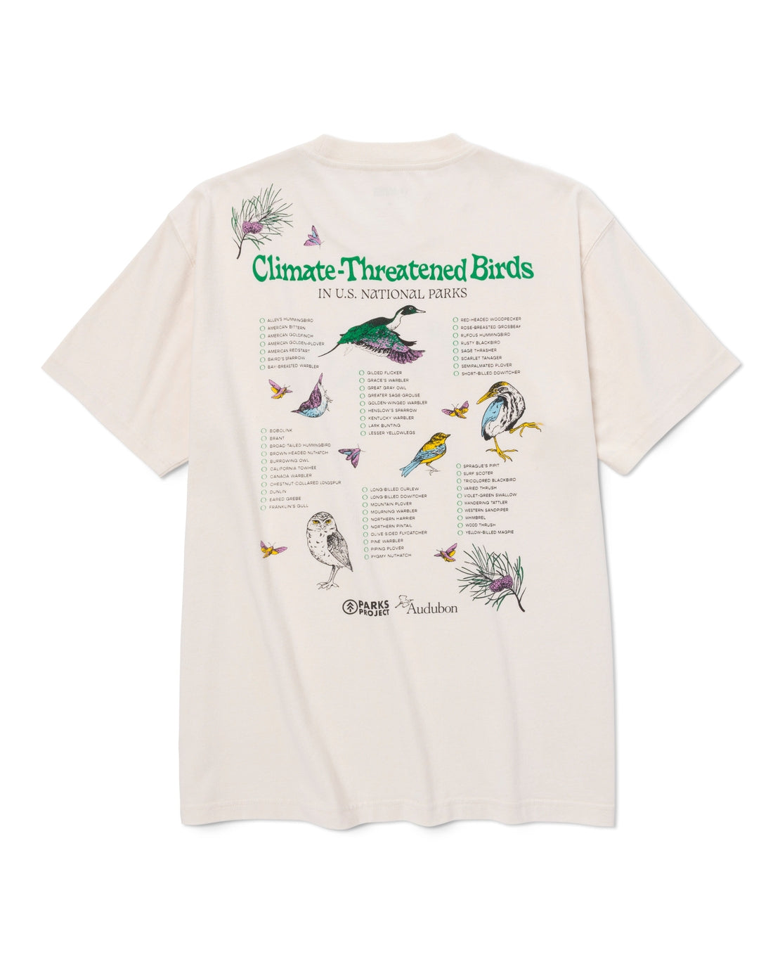 Parks Project X Audubon Bird Checklist Tee