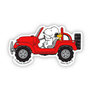 Beep Beep Snoopy Jeep Sticker