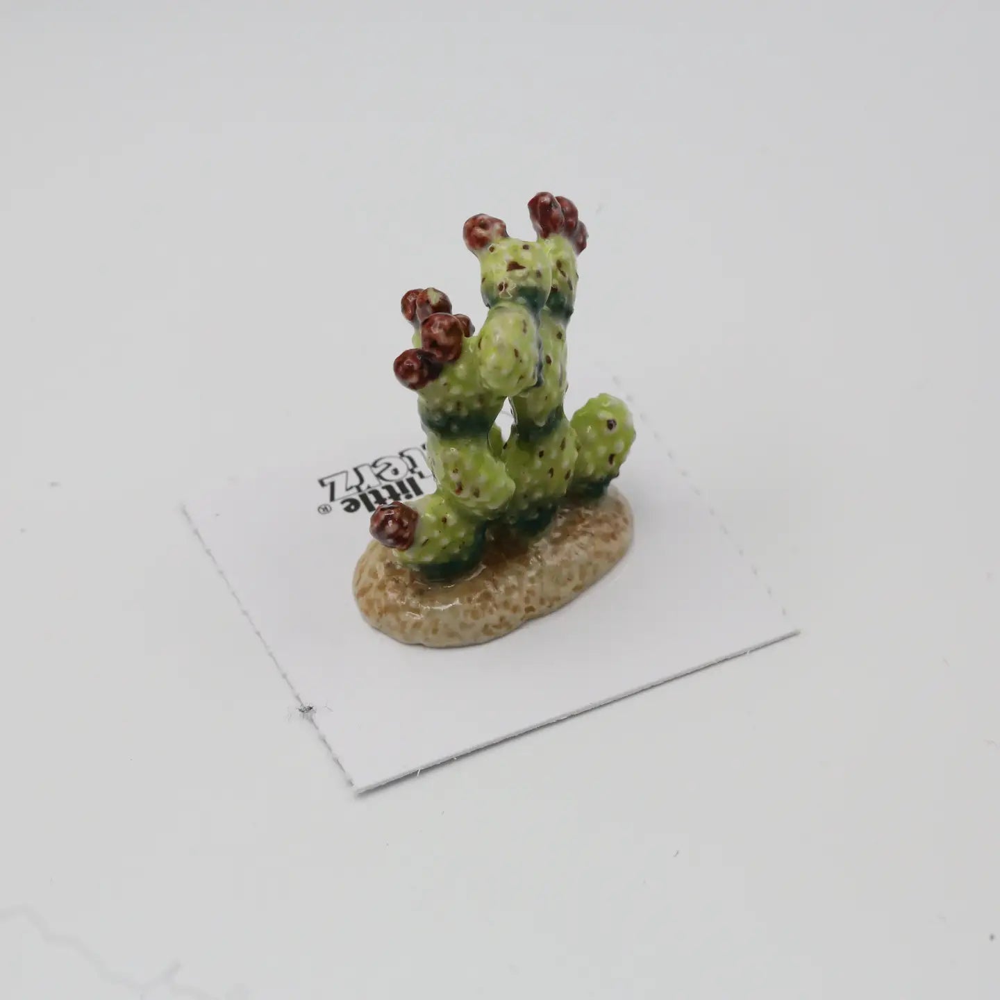 Prickly Pear Cactus Porcelain Miniature