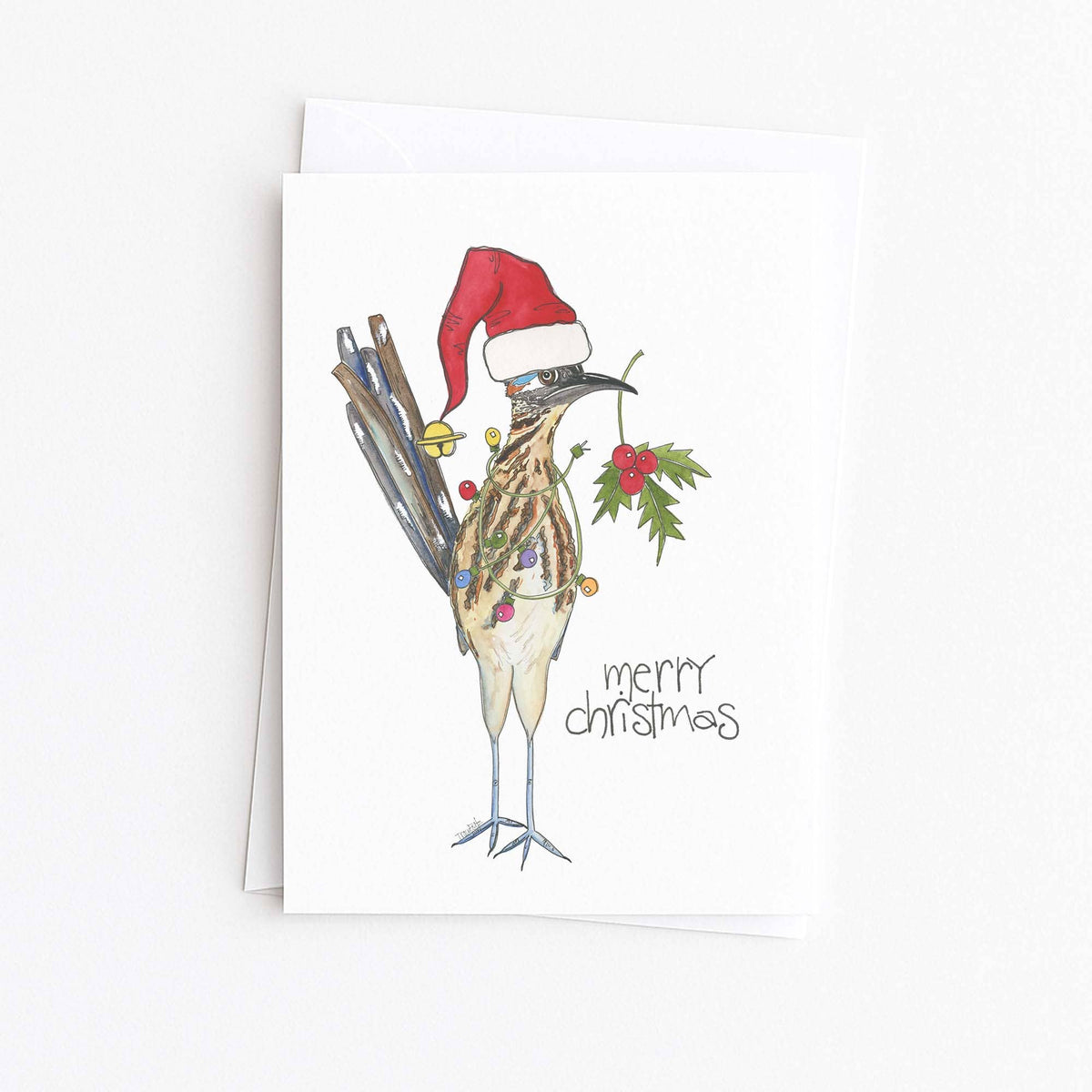 Santa Road Runner Christmas Card