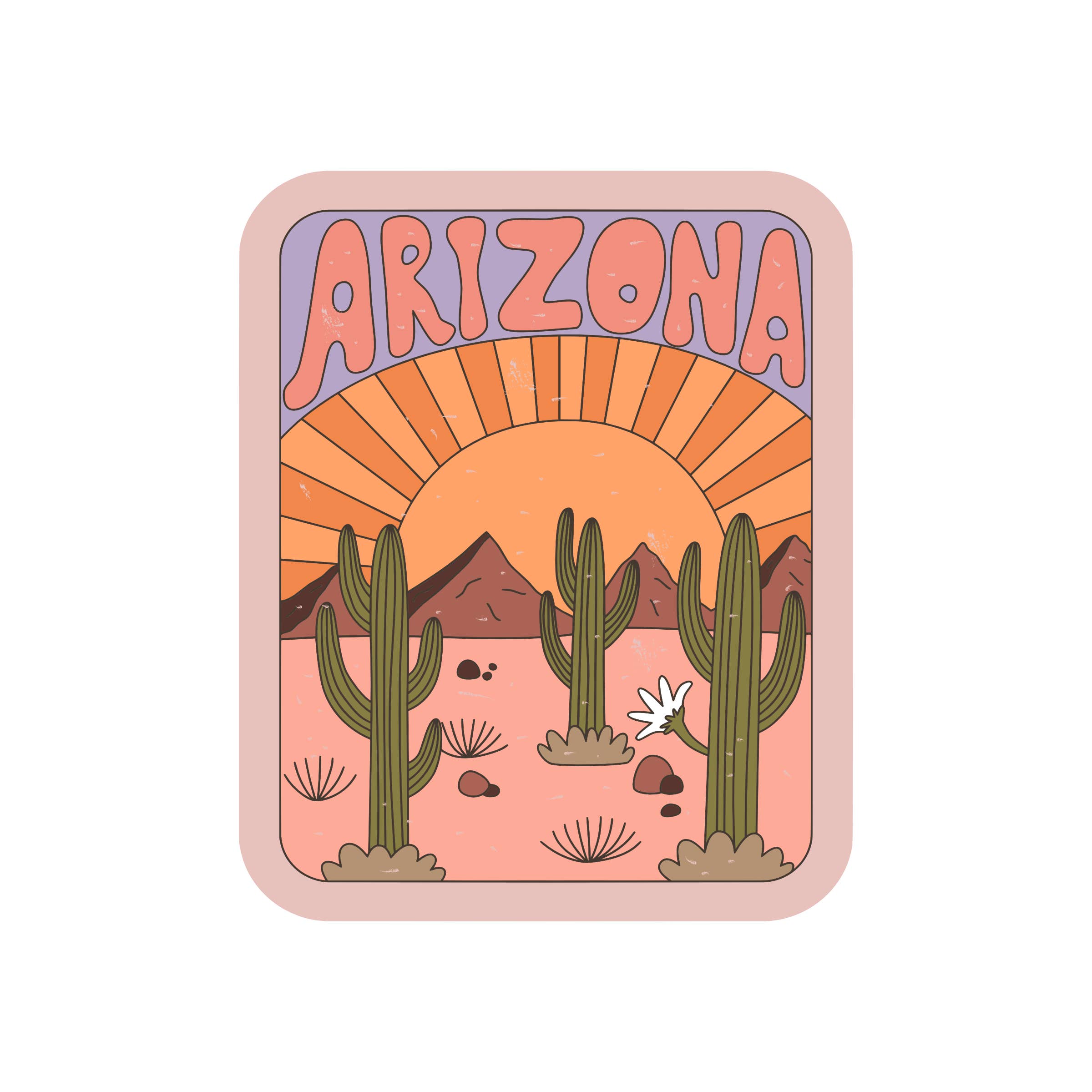 Arizona Desert Sunset Sticker
