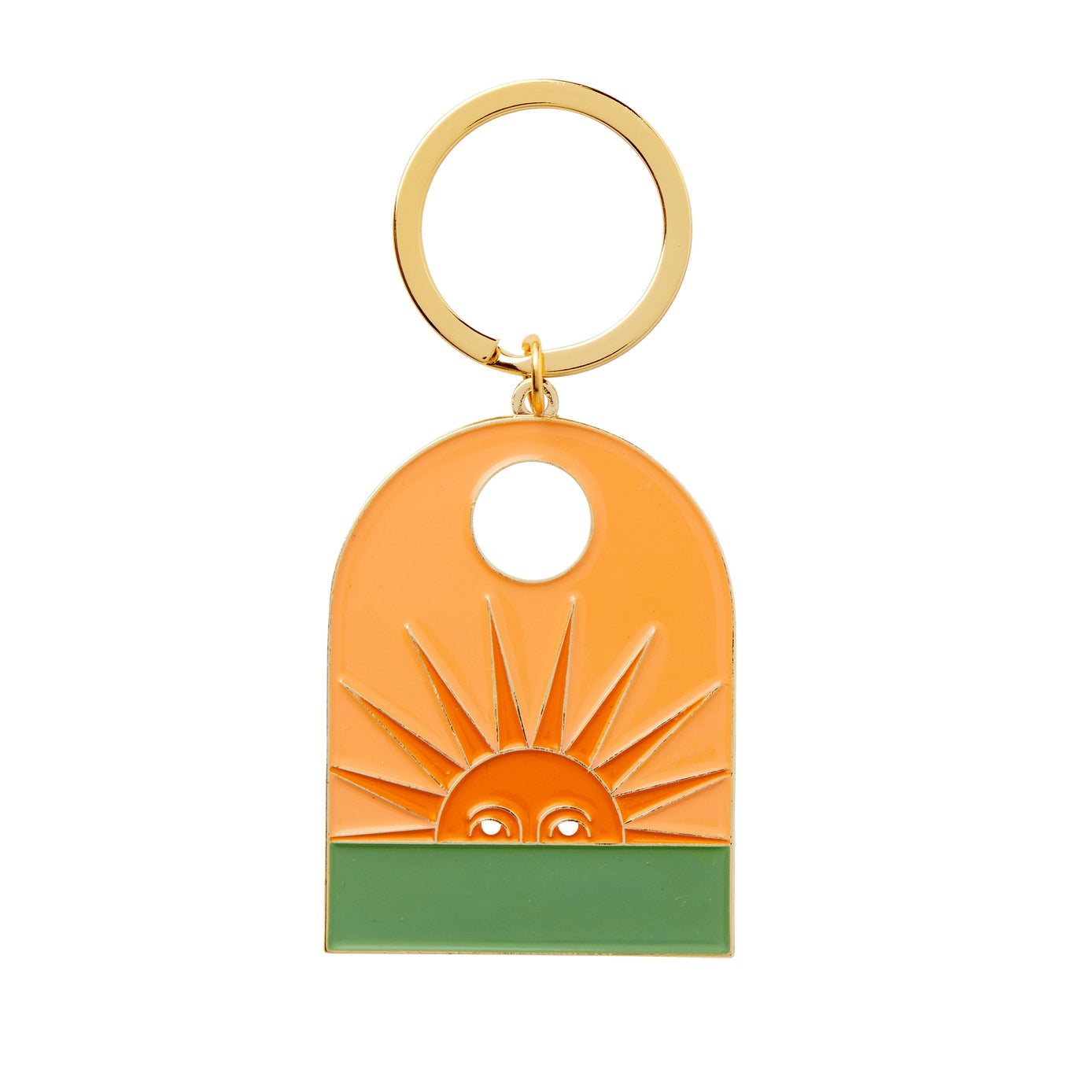 Setting Sun Enamel Keychain