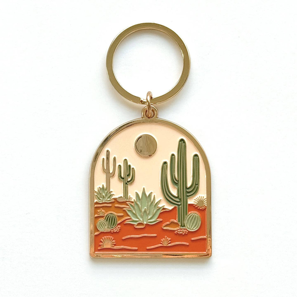 Warm Daytime Desert Arch Keychain
