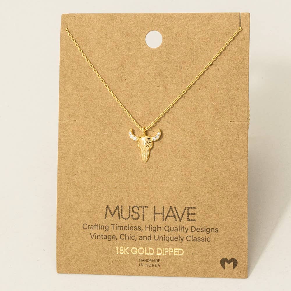 Buffalo Head Pendant Necklace