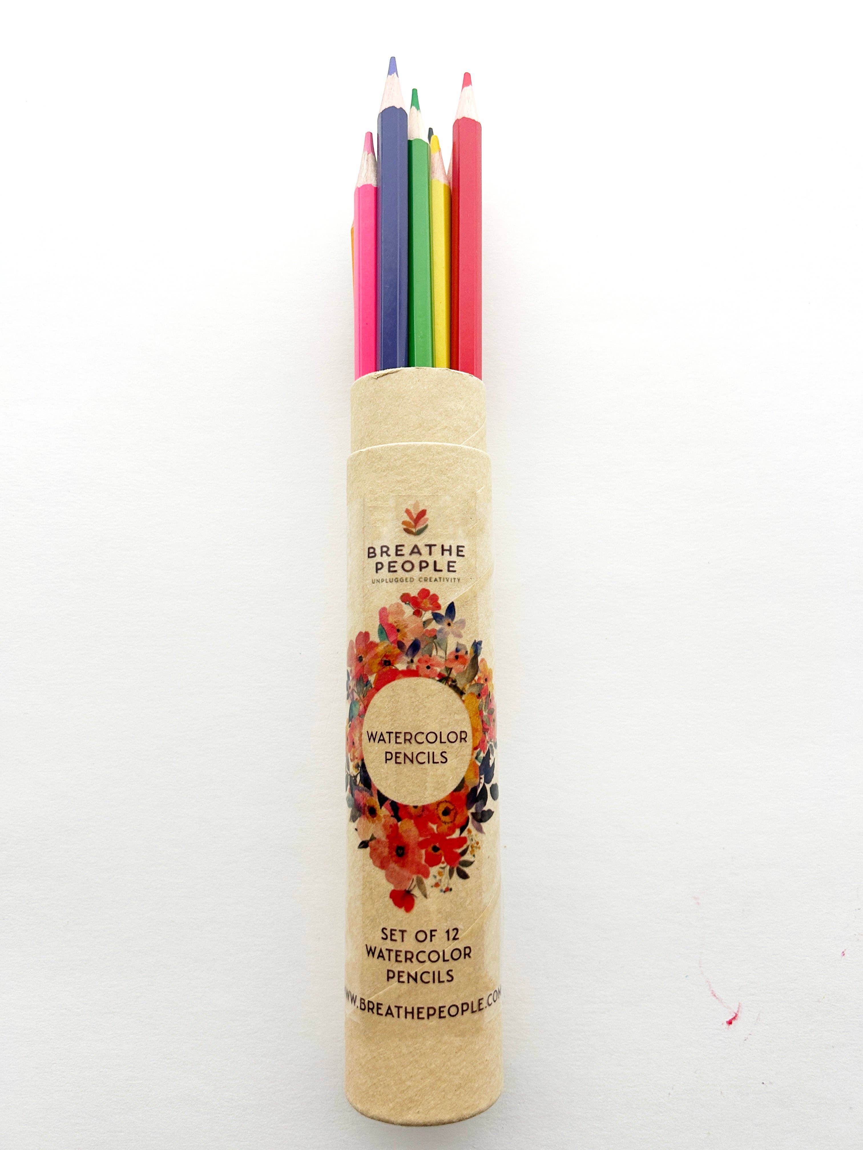 12-Color Watercolor Pencils - Beginner-Friendly Art Supplies