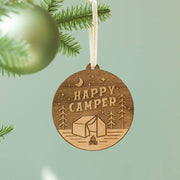 Happy Camper Wood Ornament