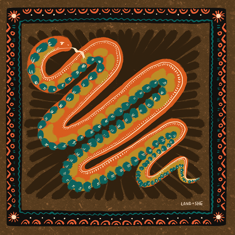 Shake, Rattle, & Hiss Print 8 x 8