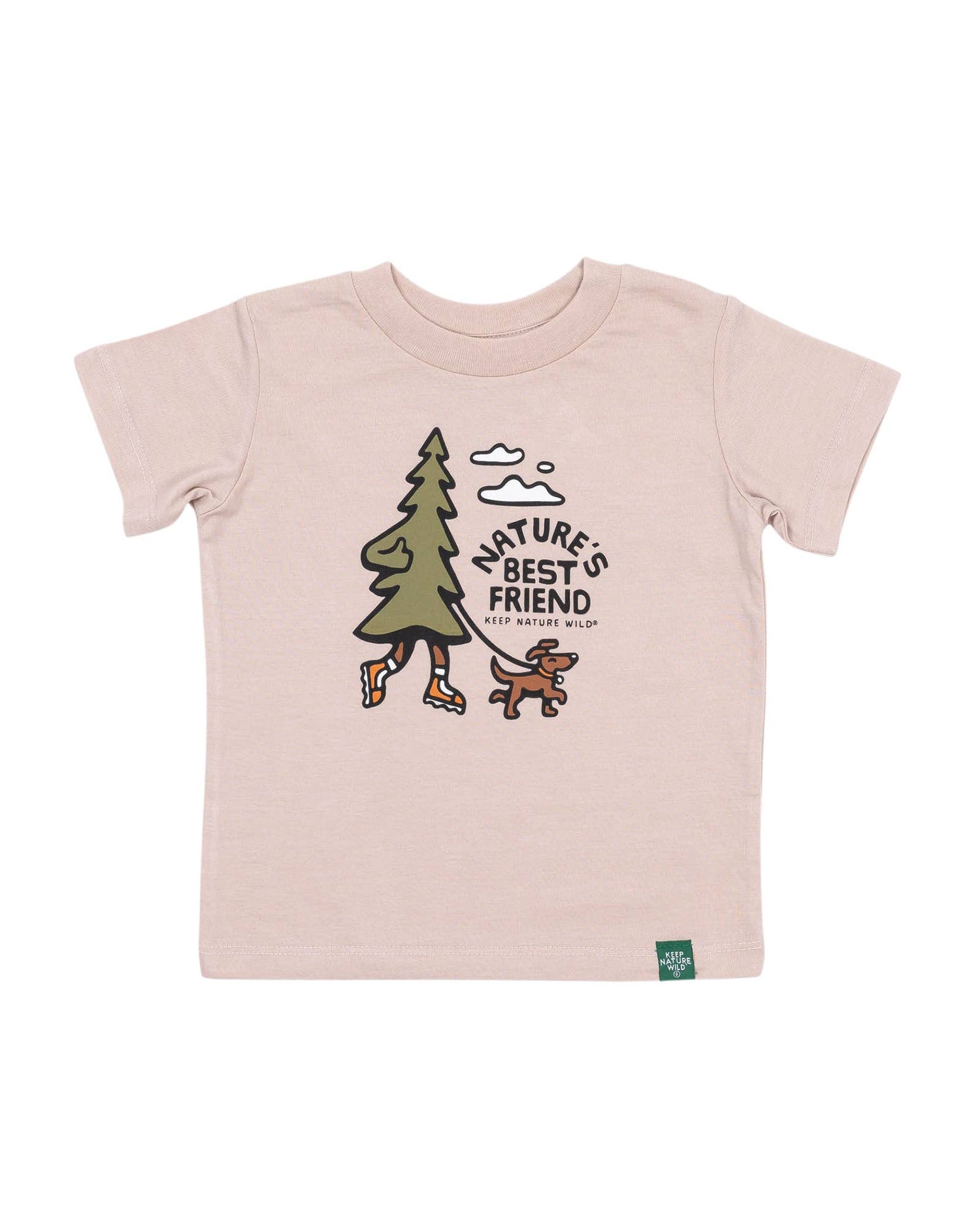 Nature's Best Friend Toddler Tee - Heather Tan
