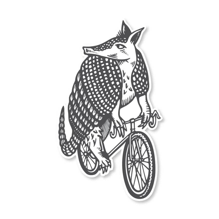 Armadillo Biker Sticker