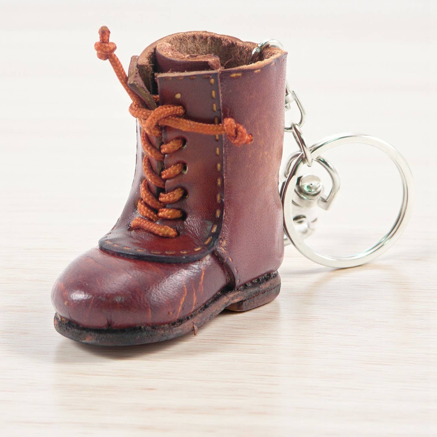 Leather Hiking Boot Key Chain