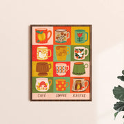 Vintage Coffee Mugs Art Print