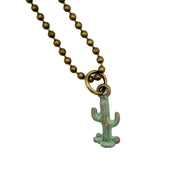 Saguaro Cactus Charm Necklace