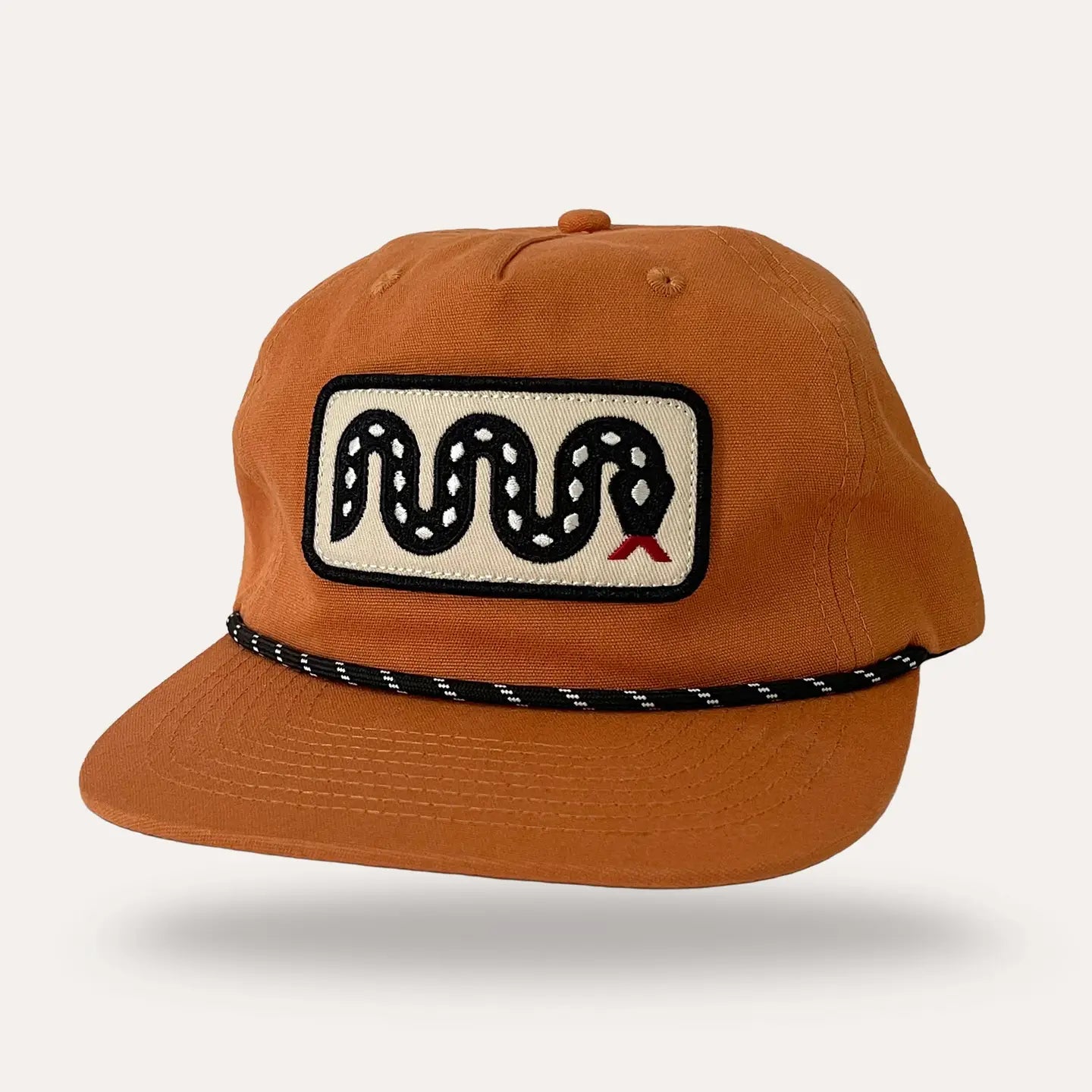 Slithering Snake - Desert Orange Canvas Flatbrim