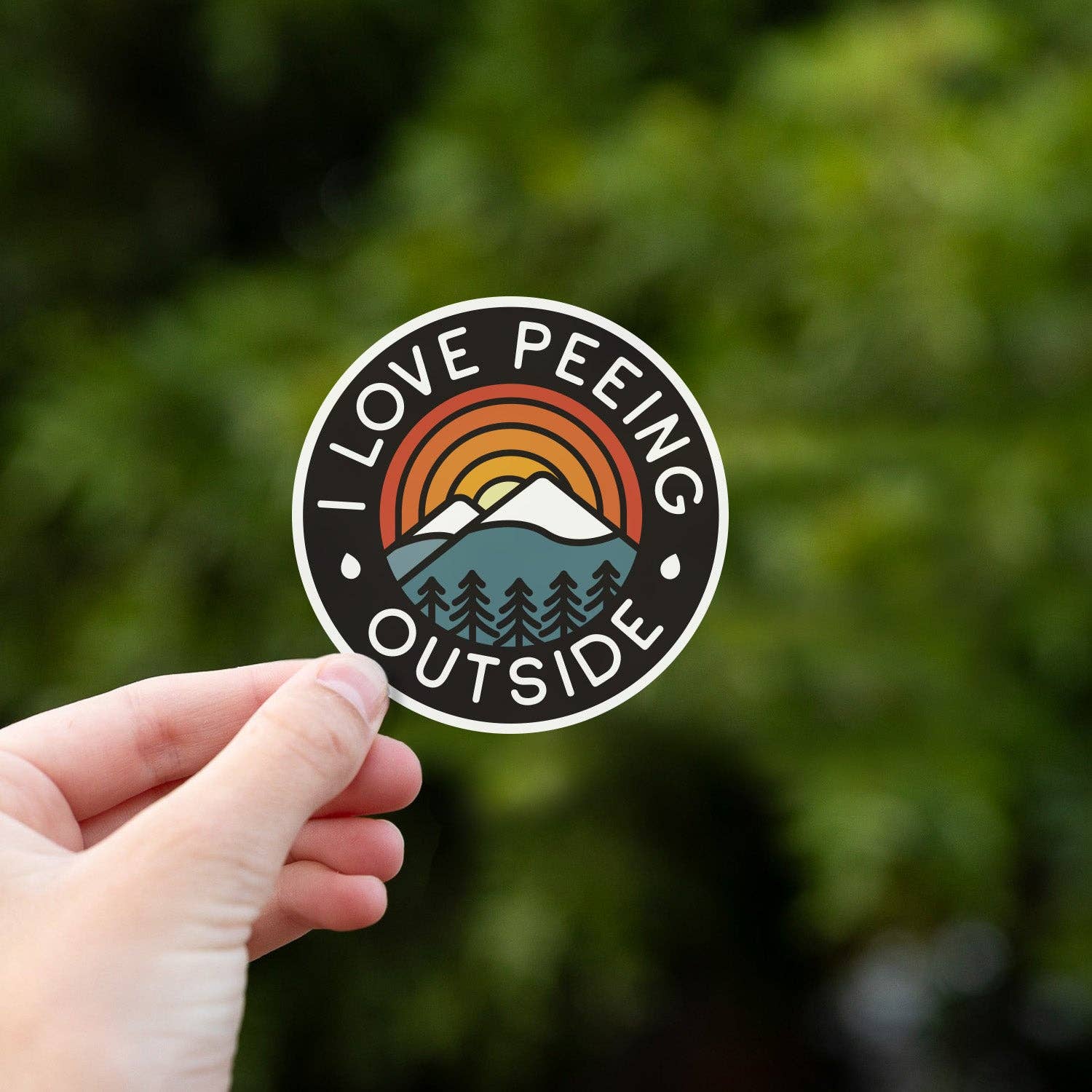 I Love Peeing Outside Sticker