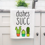 Dishes Succ Cacti Tea Towel