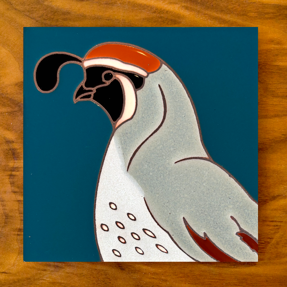 Gambel's Quail Hand-Glazed Ceramic Coaster