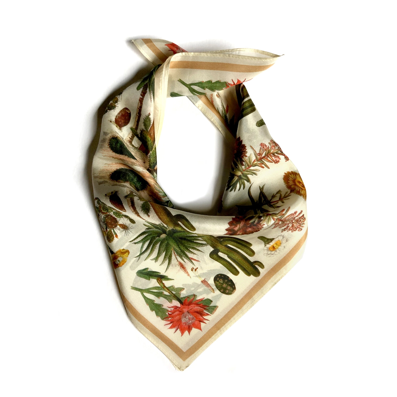 Cactus Botanical Silk Bandana