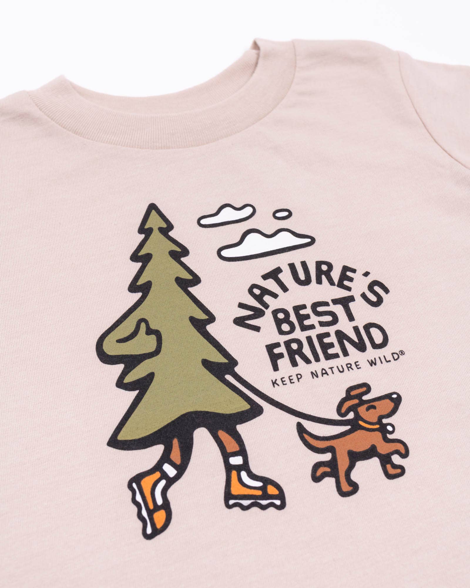 Nature's Best Friend Toddler Tee - Heather Tan