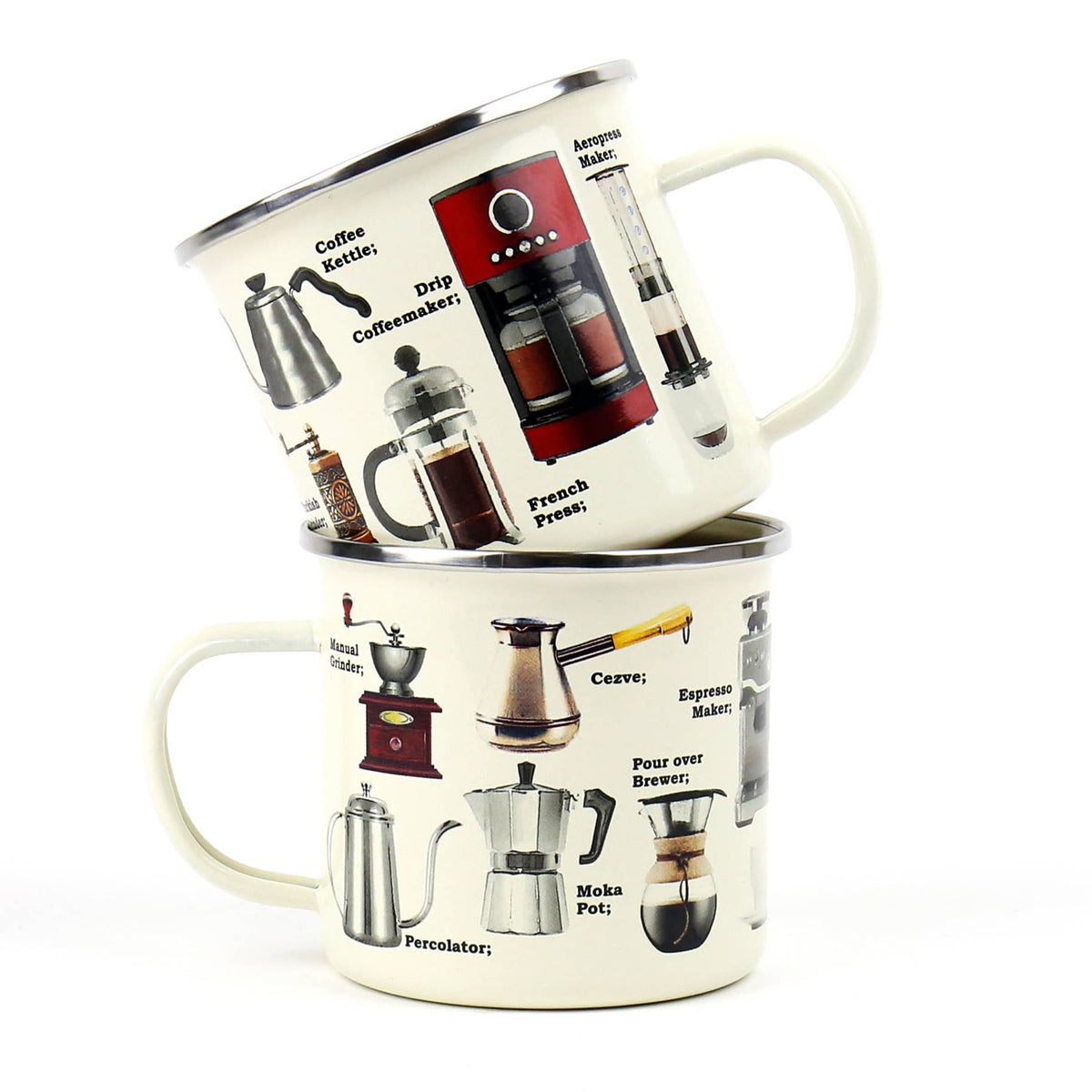 Cyclist Bike Enamel Mug