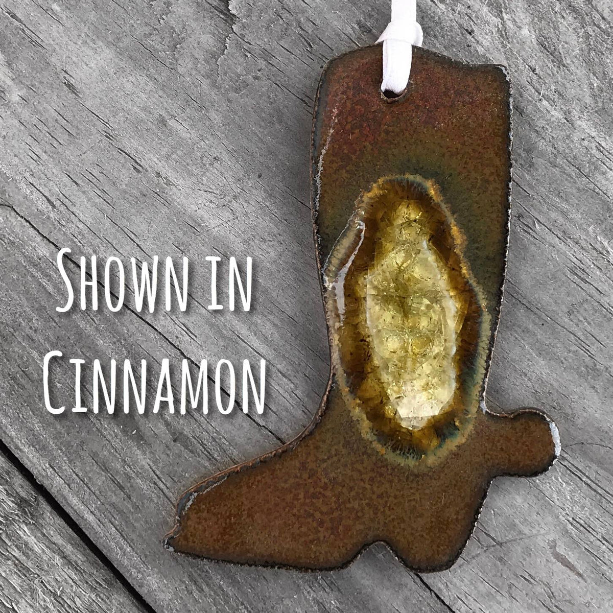 Cowboy Boot Geode Ornament