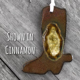 Cowboy Boot Geode Ornament