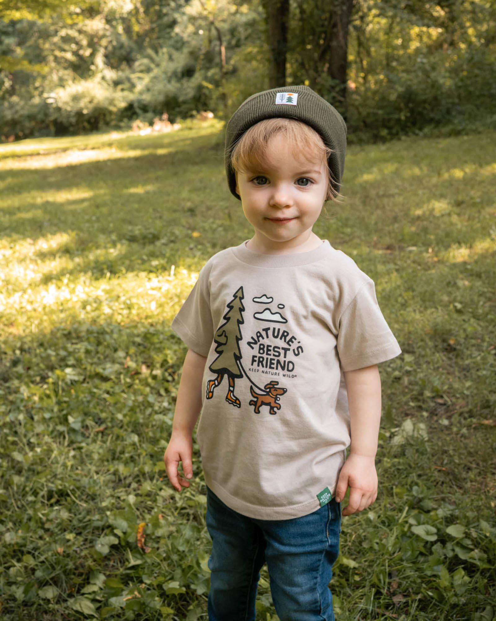 Nature's Best Friend Toddler Tee - Heather Tan