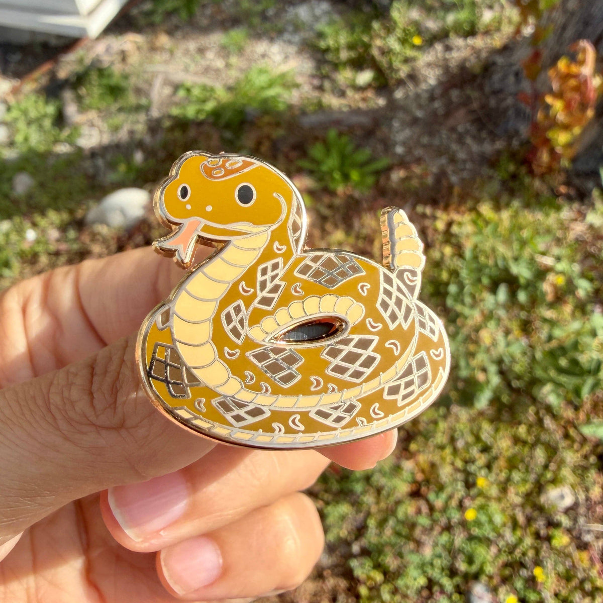 Rattlesnake Enamel Pin