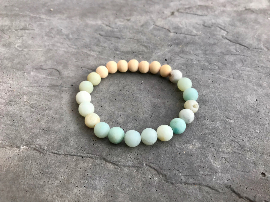 Deep Breath / Amazonite Stone Aromatherapy Bracelet