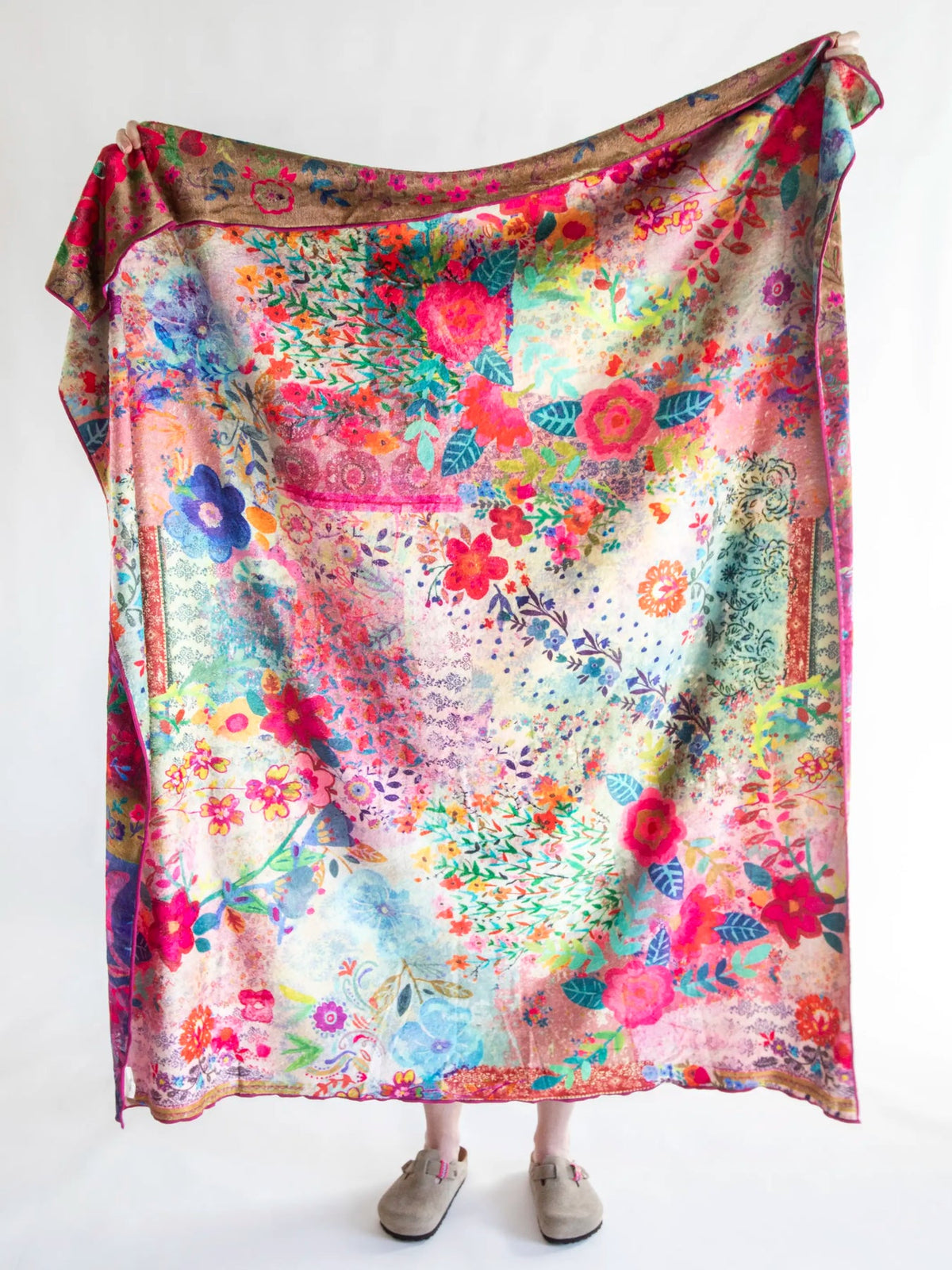 Cozy Throw Blanket- Jewel Borders