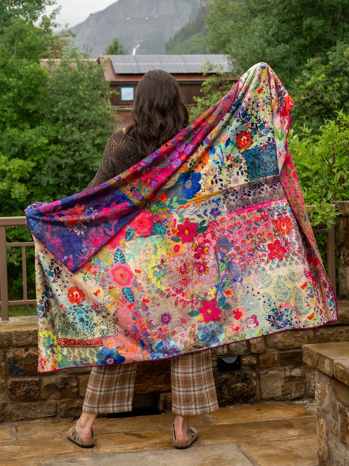 Cozy Throw Blanket- Jewel Borders