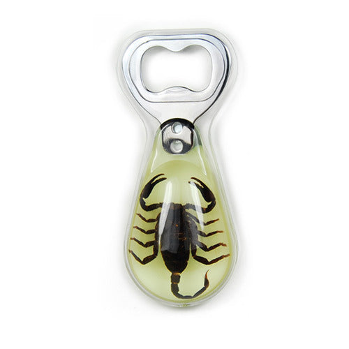 Glow-in-the-Dark Black Scorpion Bottle Opener