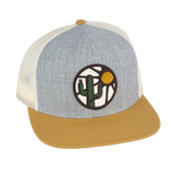 Blooming Saguaro Wooly Flat Brim Trucker - Heather