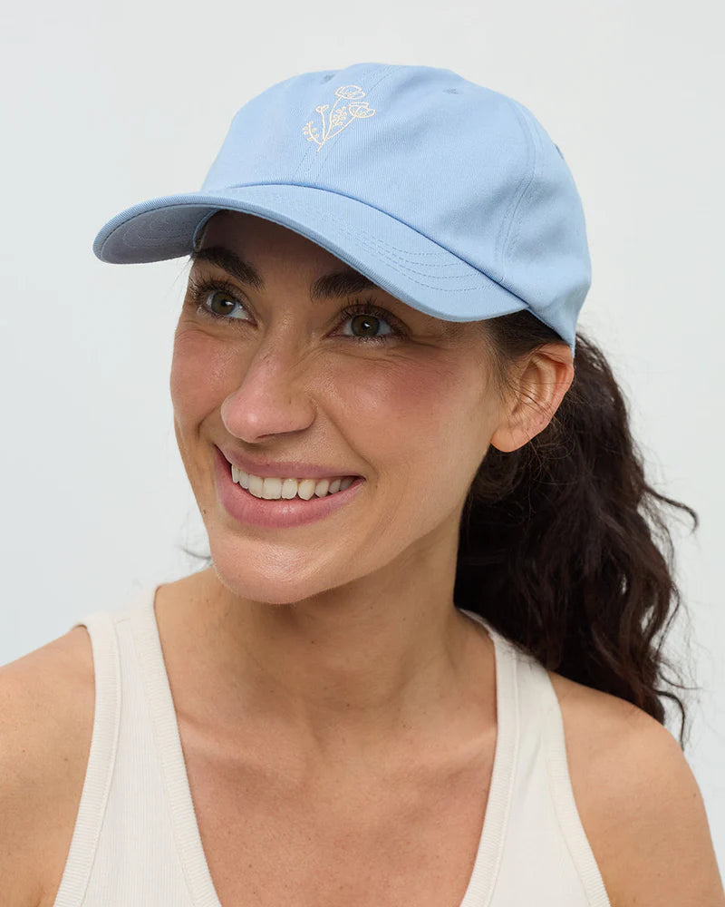 Flower Embroidered Peak Hat