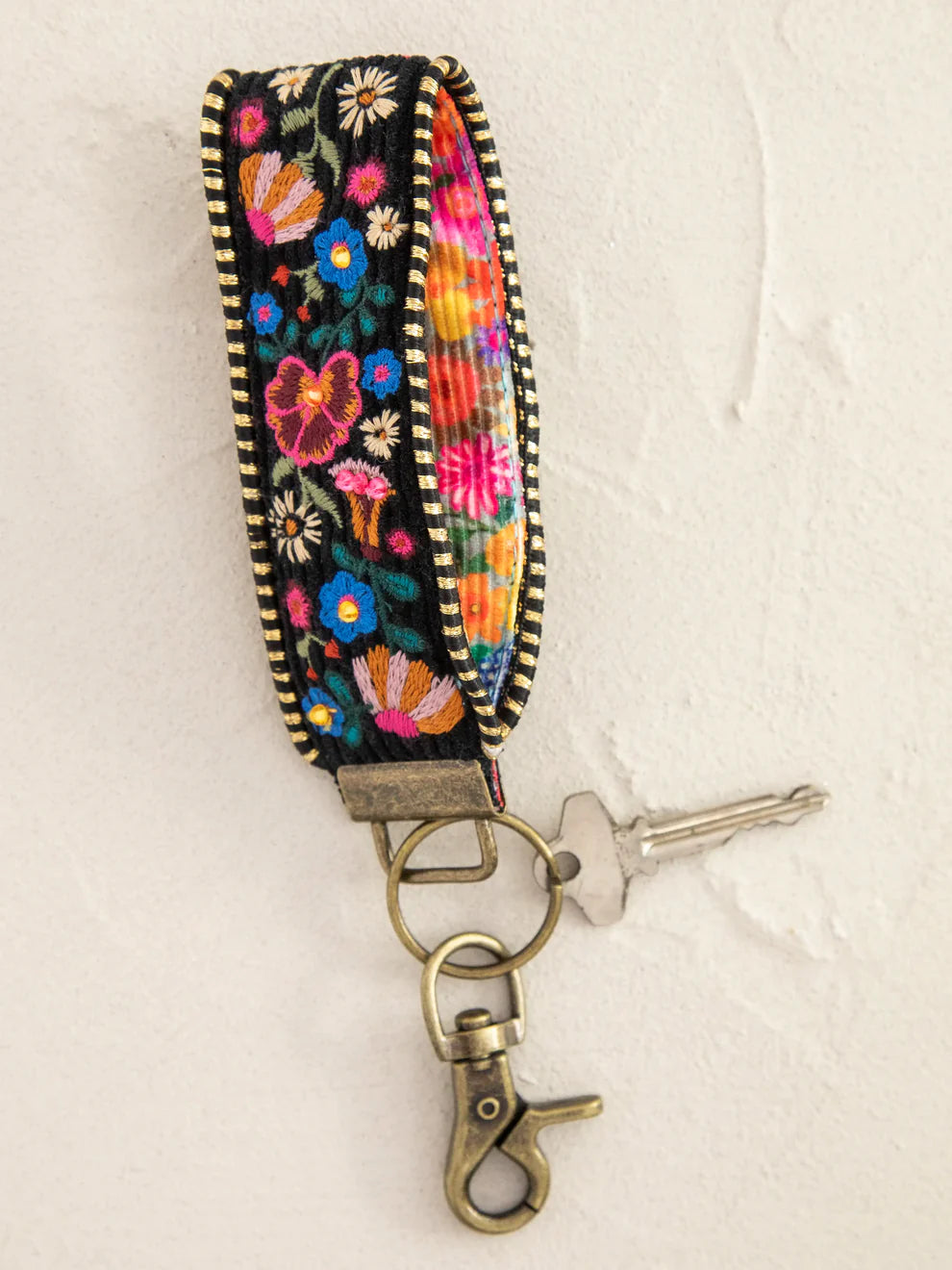 Embroidered Wrist Keychain