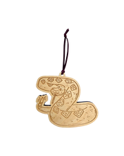 Rattlesnake Wood Ornament