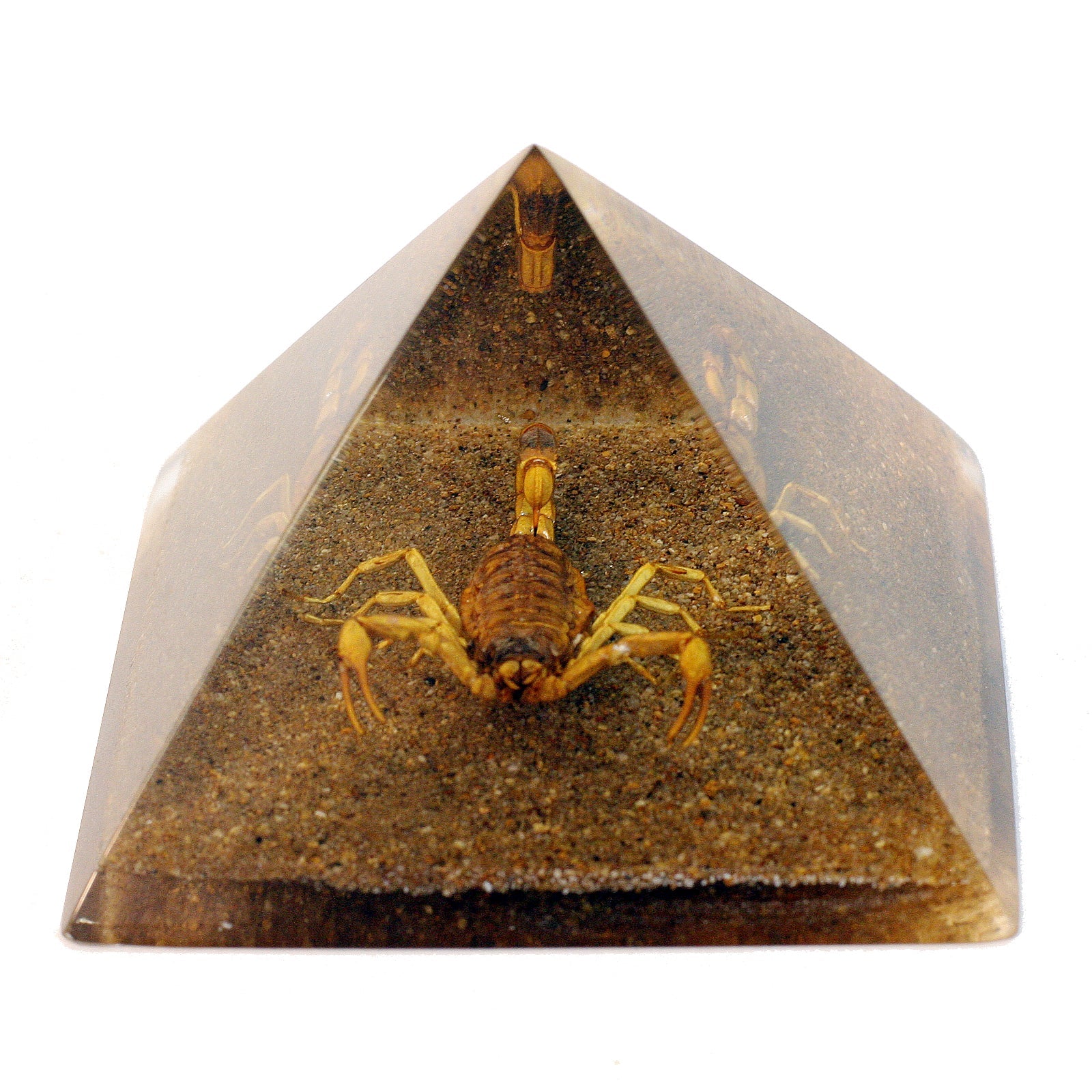 Real Gold Scoption Pyramid With Sand Base