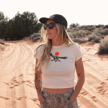 Wild Roadrunner Women's Baby Crop Tee