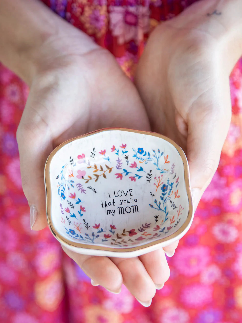 Love You Mom Antiqued Trinket Dish