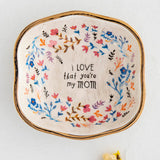 Love You Mom Antiqued Trinket Dish