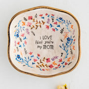 Love You Mom Antiqued Trinket Dish