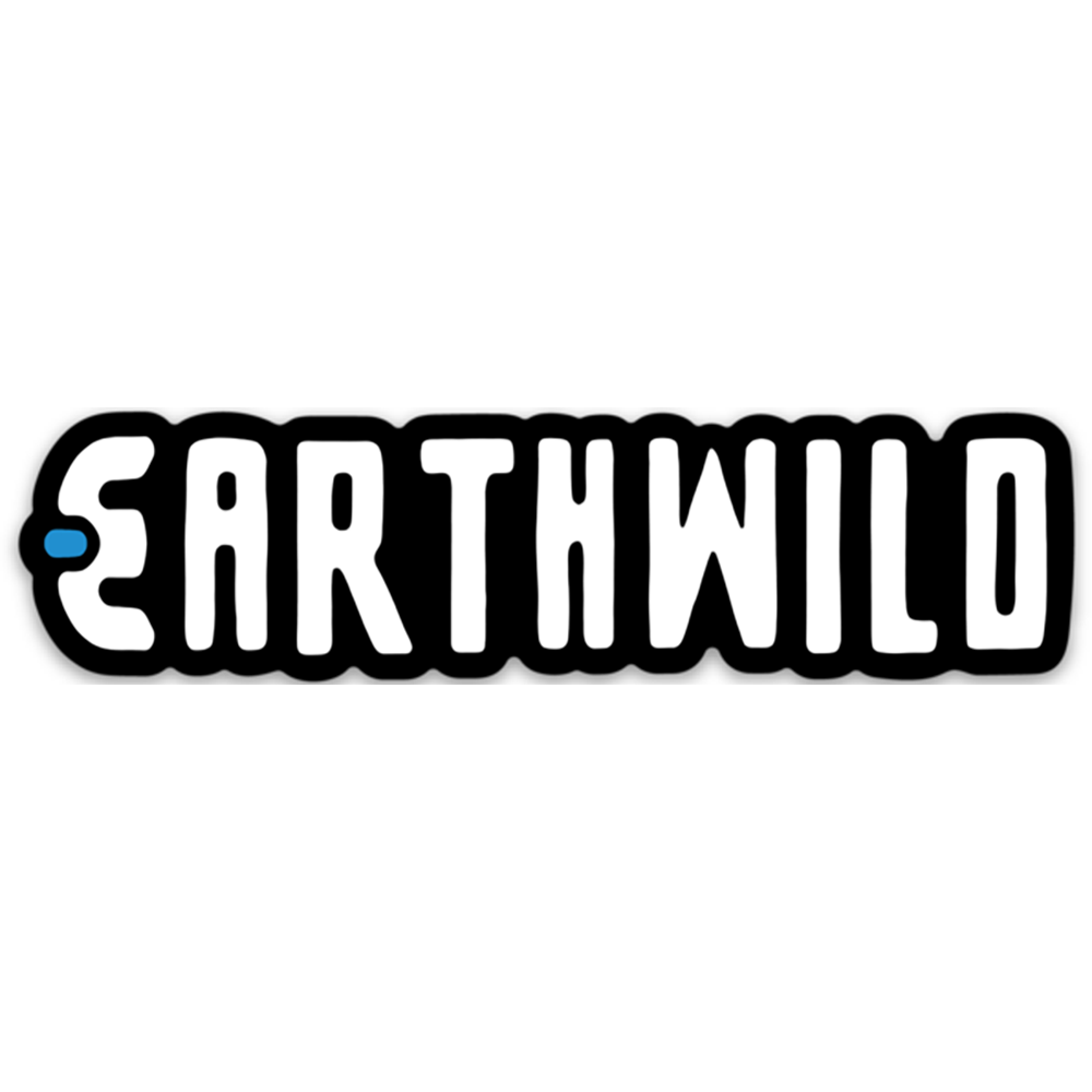 Earthwild logo with a blue dot on a white background