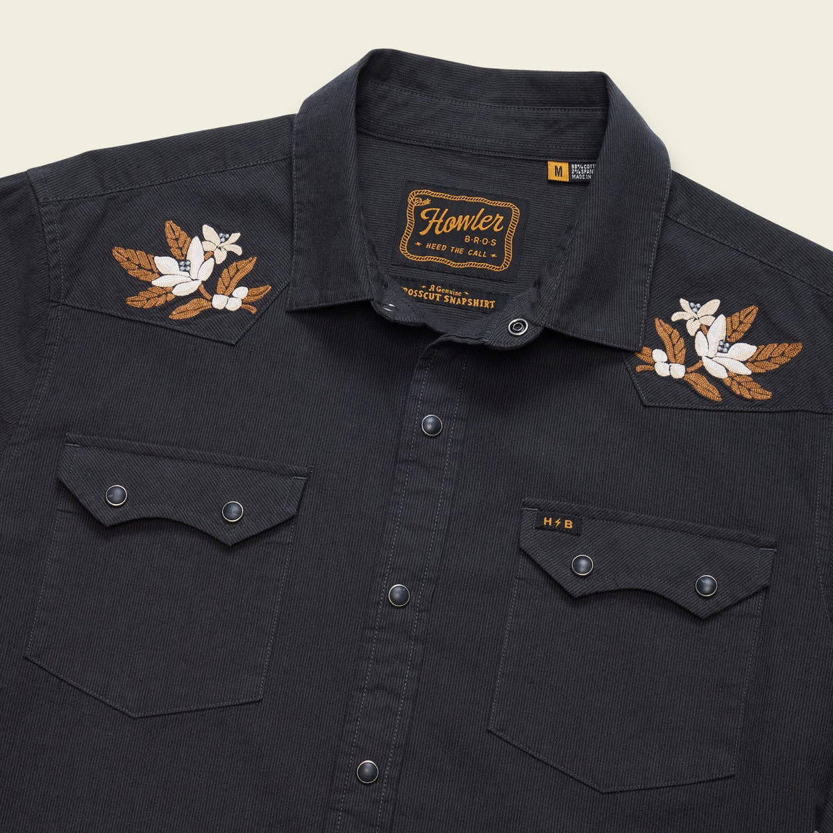 Crosscut Deluxe Snapshirt - Orange Blossoms