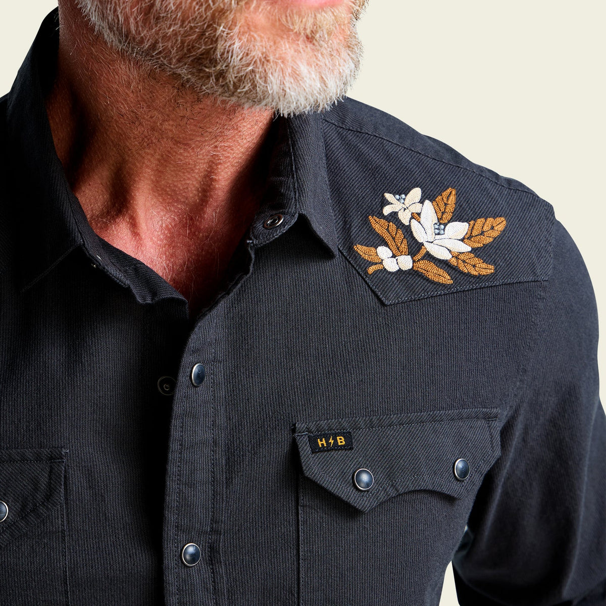 Crosscut Deluxe Snapshirt - Orange Blossoms