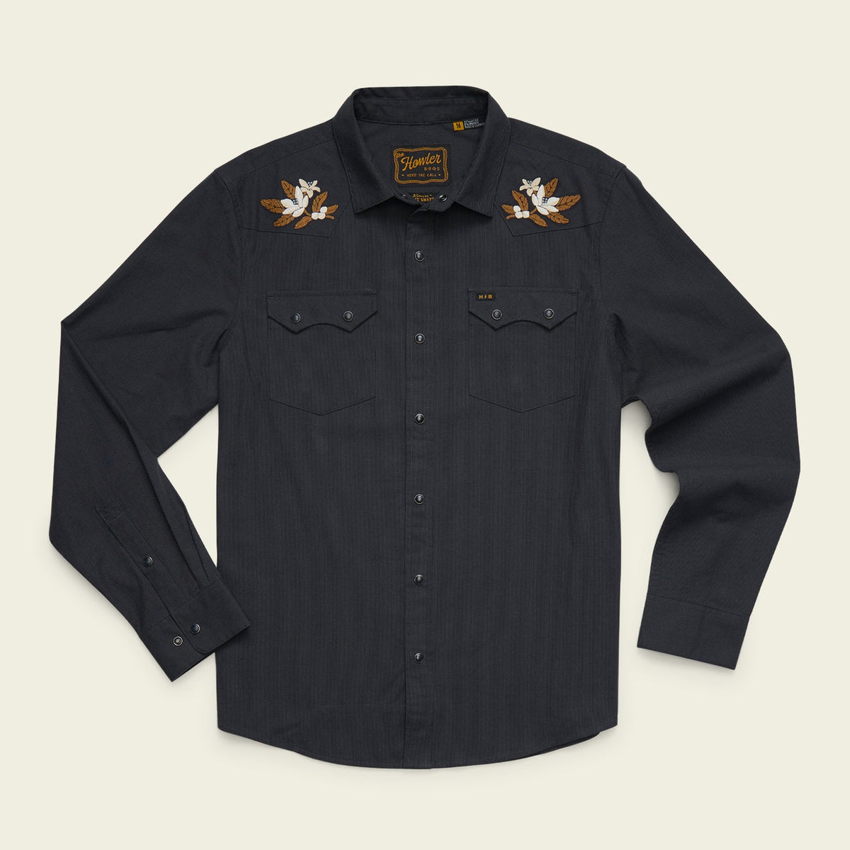 Crosscut Deluxe Snapshirt - Orange Blossoms