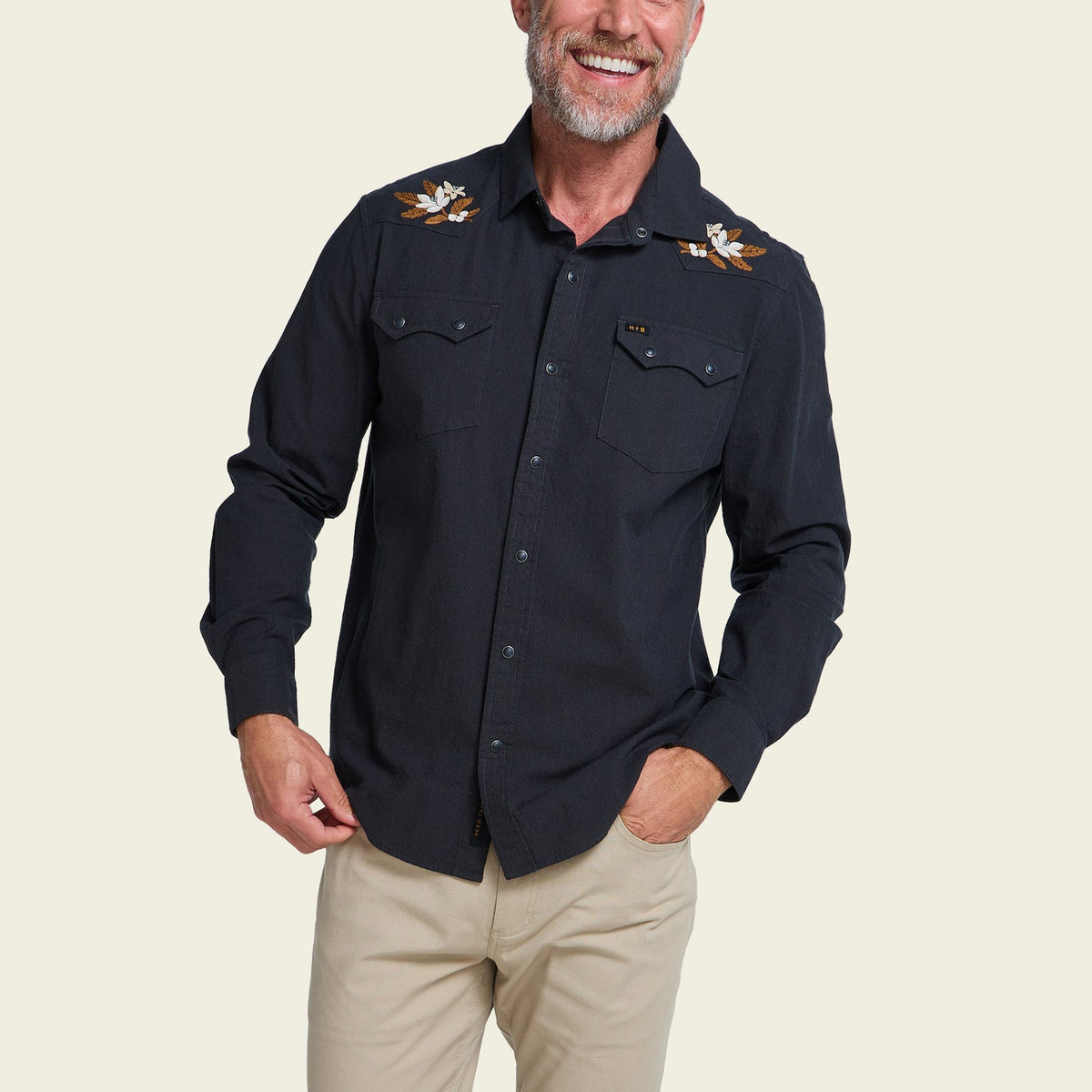 Crosscut Deluxe Snapshirt - Orange Blossoms