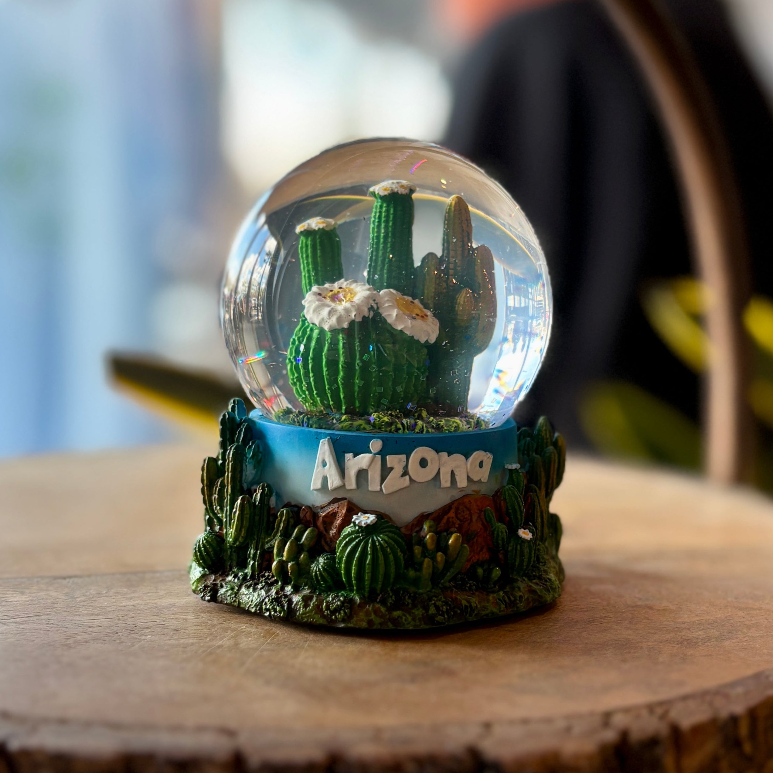 Arizona Cactus Glitter Globe - Large