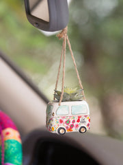 Mini Hanging Critter Van Tiny Faux Succulent